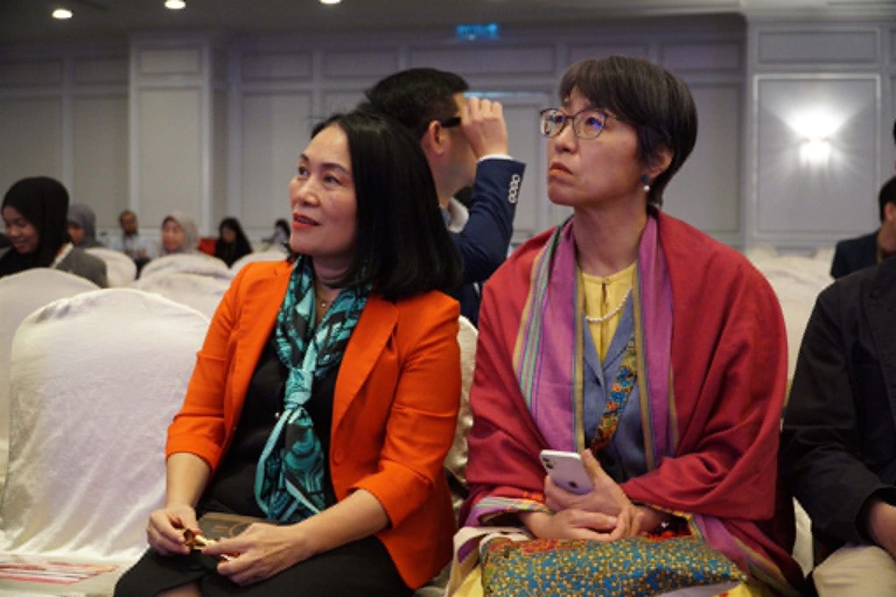 Journalist Ta Bich Loan in the networking space at ABU Confest 2026